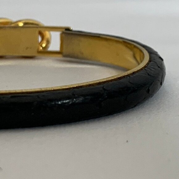 Manelli Florence 24K Gold Plated Leather Bangle Bracelet - Picture 4 of 7